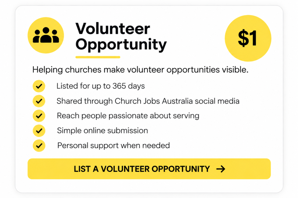 Volunteer Opportunity Listing Card Home